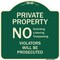 Signmission Designer Series-No Soliciting Loitering Trespassing. Violators Will Be Prosecu, 18" H, G-1818-9946 A-DES-G-1818-9946 - alternate 1